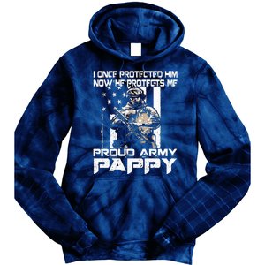 I Once Protected Him Now He Protects Me Proud Army Pappy Tie Dye Hoodie