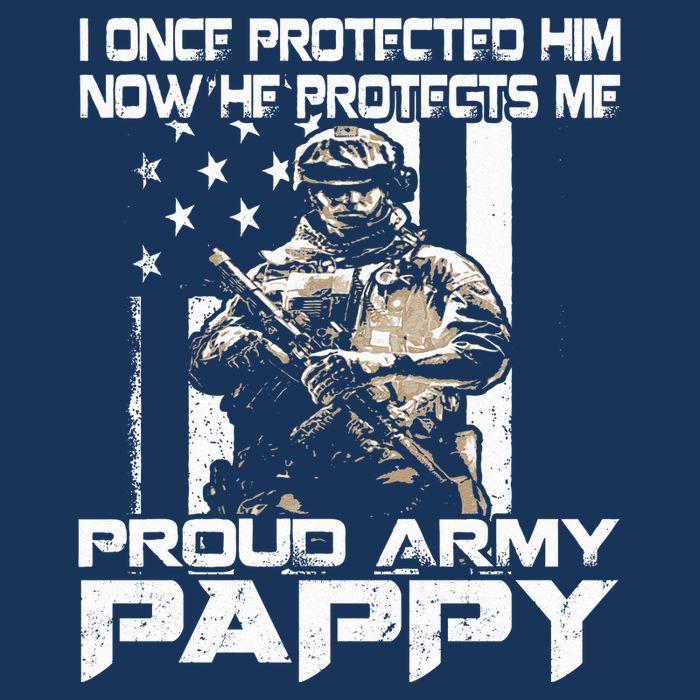 I Once Protected Him Now He Protects Me Proud Army Pappy Infant Baby Jersey Bodysuit