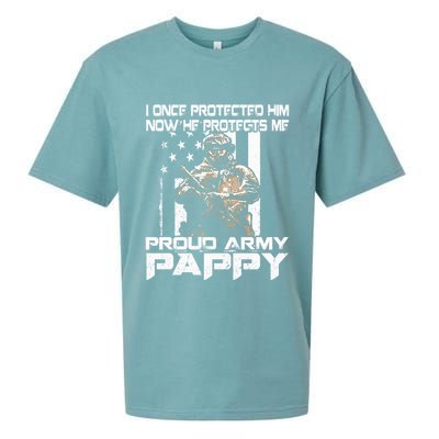 I Once Protected Him Now He Protects Me Proud Army Pappy Sueded Cloud Jersey T-Shirt