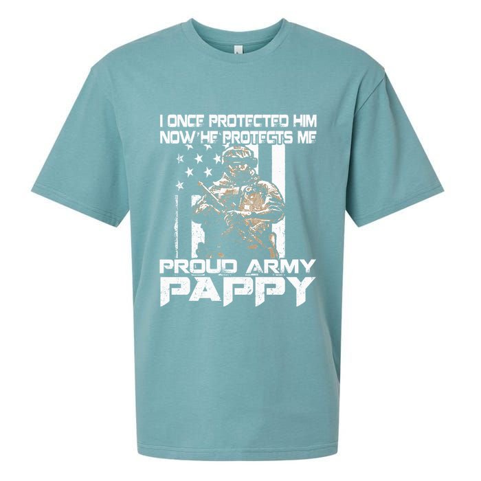I Once Protected Him Now He Protects Me Proud Army Pappy Sueded Cloud Jersey T-Shirt