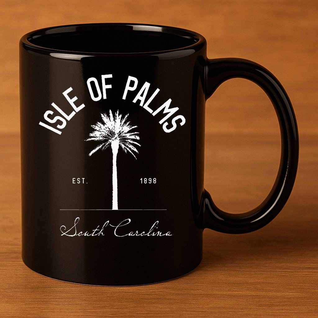 Isle Of Palms Sc Palm Tree Isle Of Palms Beach Gift 11oz C Handle Ceramic Mug