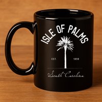 Isle Of Palms Sc Palm Tree Isle Of Palms Beach Gift 11oz C Handle Ceramic Mug