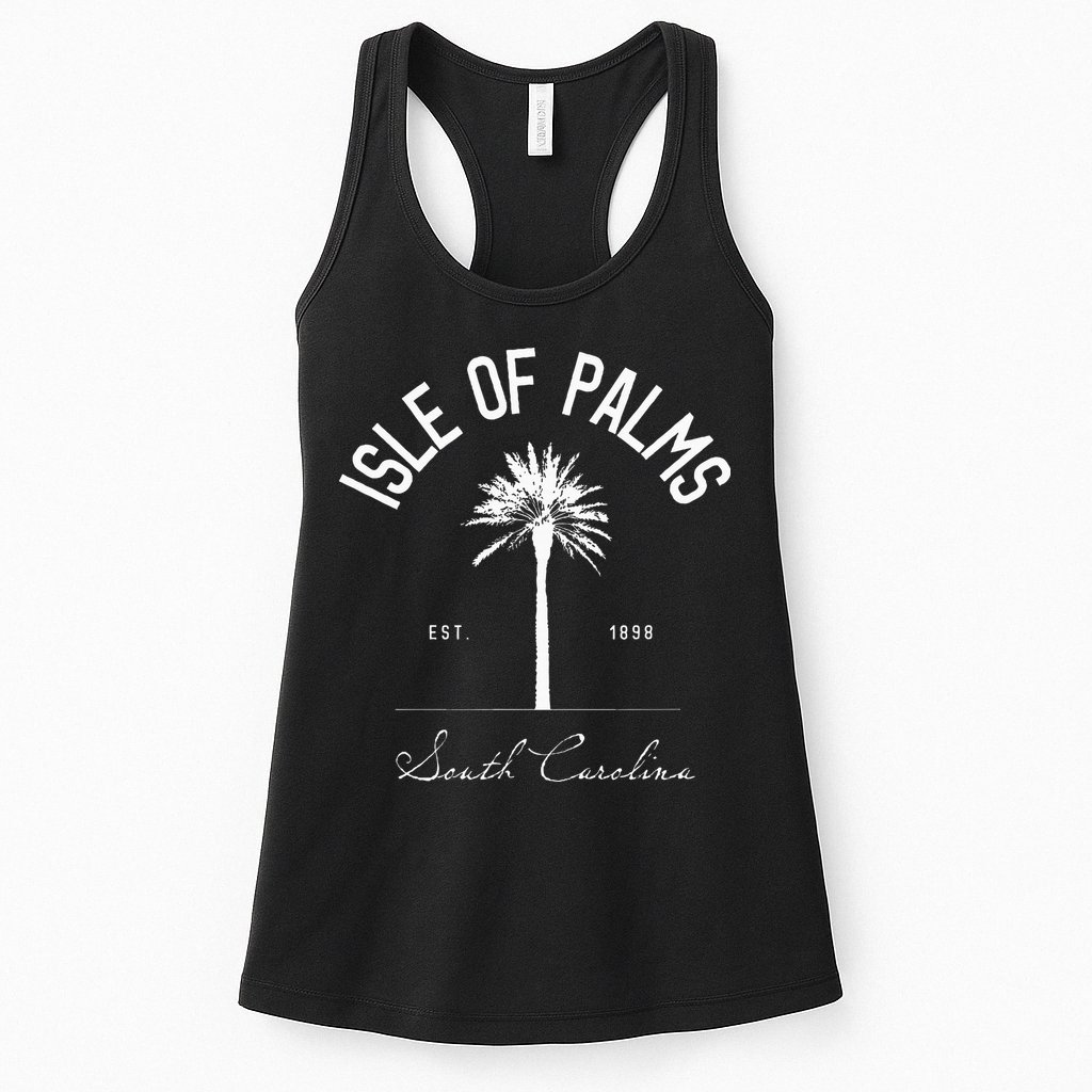 Isle Of Palms Sc Palm Tree Isle Of Palms Beach Gift Womens Tank Top