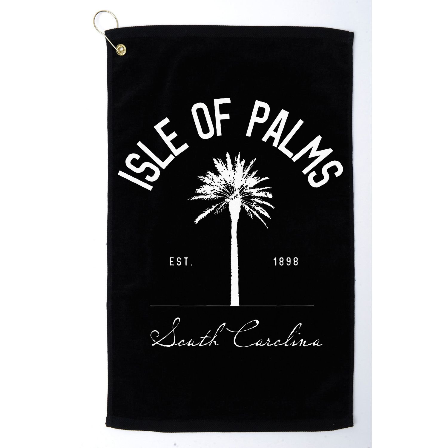 Isle Of Palms Sc Palm Tree Isle Of Palms Beach Gift Golf Towel