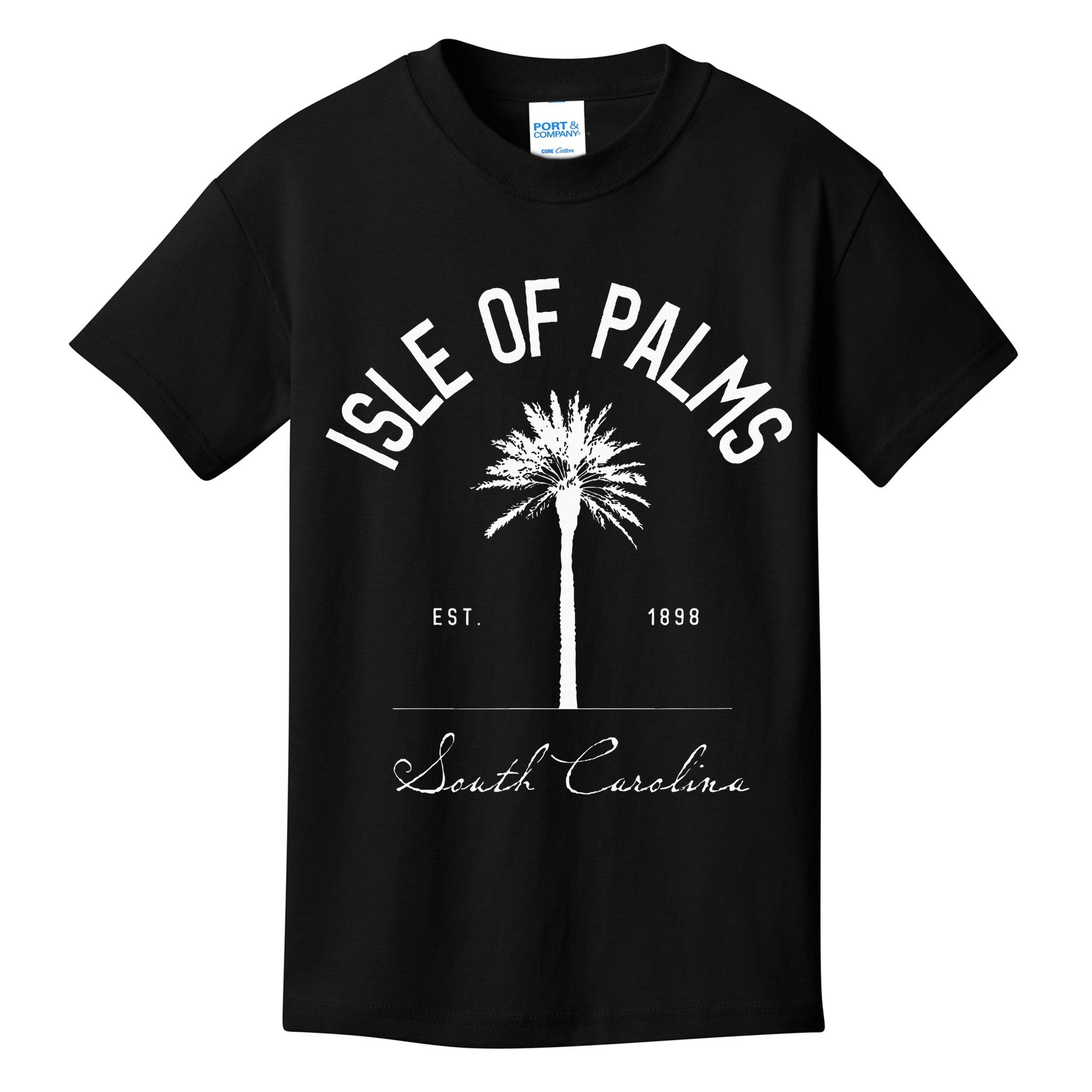 Isle Of Palms Sc Palm Tree Isle Of Palms Beach Gift Kids T-Shirt