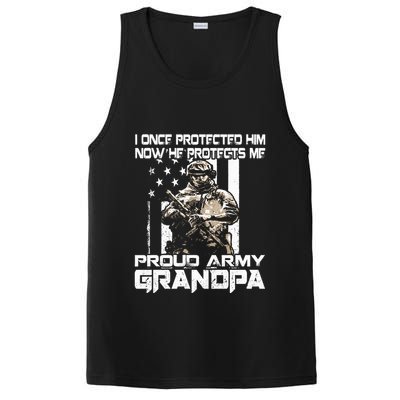 I Once Protected Him Now He Protects Me Proud Army Grandpa PosiCharge Competitor Tank