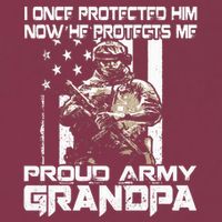 I Once Protected Him Now He Protects Me Proud Army Grandpa 16oz Travel Tumbler