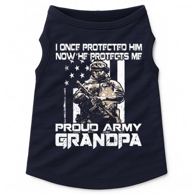 I Once Protected Him Now He Protects Me Proud Army Grandpa Doggie Tank