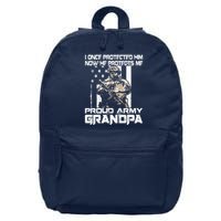 I Once Protected Him Now He Protects Me Proud Army Grandpa 16 in Basic Backpack