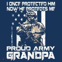 I Once Protected Him Now He Protects Me Proud Army Grandpa Pom Pom 12in Knit Beanie