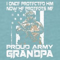 I Once Protected Him Now He Protects Me Proud Army Grandpa Sueded Cloud Jersey T-Shirt