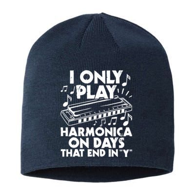 I Only Play Harmonica On Days That End In Y - Harmonicist Sustainable Beanie