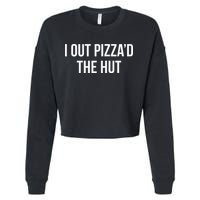 I Out PizzaD The Hut Cropped Pullover Crew