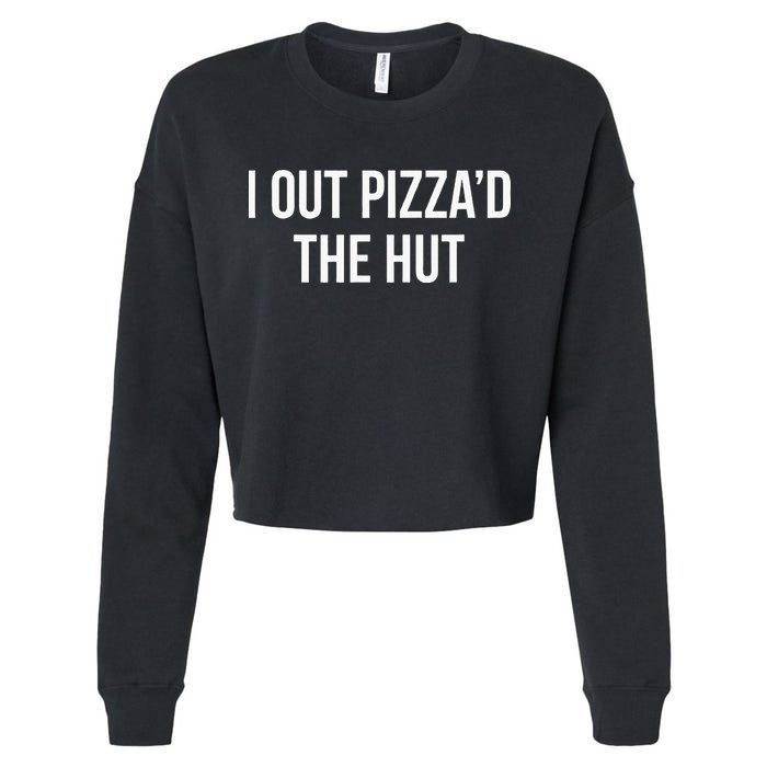 I Out PizzaD The Hut Cropped Pullover Crew
