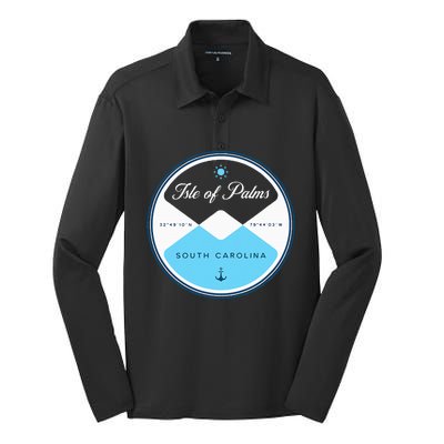 Isle Of Palms South Carolina Sc Circle Silk Touch Performance Long Sleeve Polo