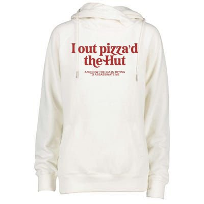 I Out PizzaD The Hut Womens Funnel Neck Pullover Hood