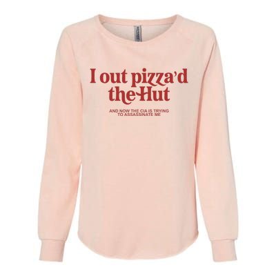 I Out PizzaD The Hut Womens California Wash Sweatshirt