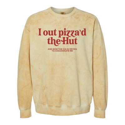 I Out PizzaD The Hut Colorblast Crewneck Sweatshirt