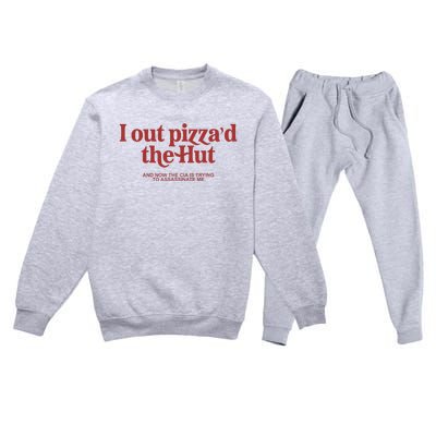 I Out PizzaD The Hut Premium Crewneck Sweatsuit Set