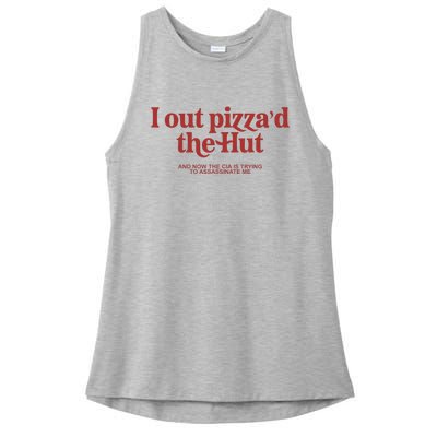 I Out PizzaD The Hut Ladies PosiCharge Tri-Blend Wicking Tank