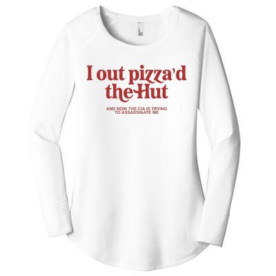 I Out PizzaD The Hut Women's Perfect Tri Tunic Long Sleeve Shirt