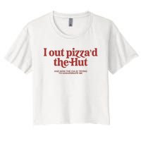 I Out PizzaD The Hut Women's Crop Top Tee