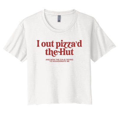 I Out PizzaD The Hut Women's Crop Top Tee