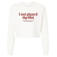 I Out PizzaD The Hut Cropped Pullover Crew