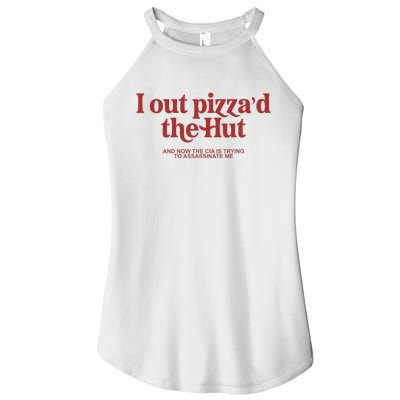 I Out PizzaD The Hut Women's Perfect Tri Rocker Tank