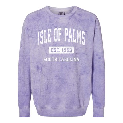 Isle Of Palms South Carolina Sc Vintage Athletic Sports Colorblast Crewneck Sweatshirt