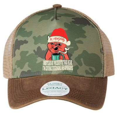 Instead Of Presents This Year Naughty Cat Xmas Legacy Tie Dye Trucker Hat