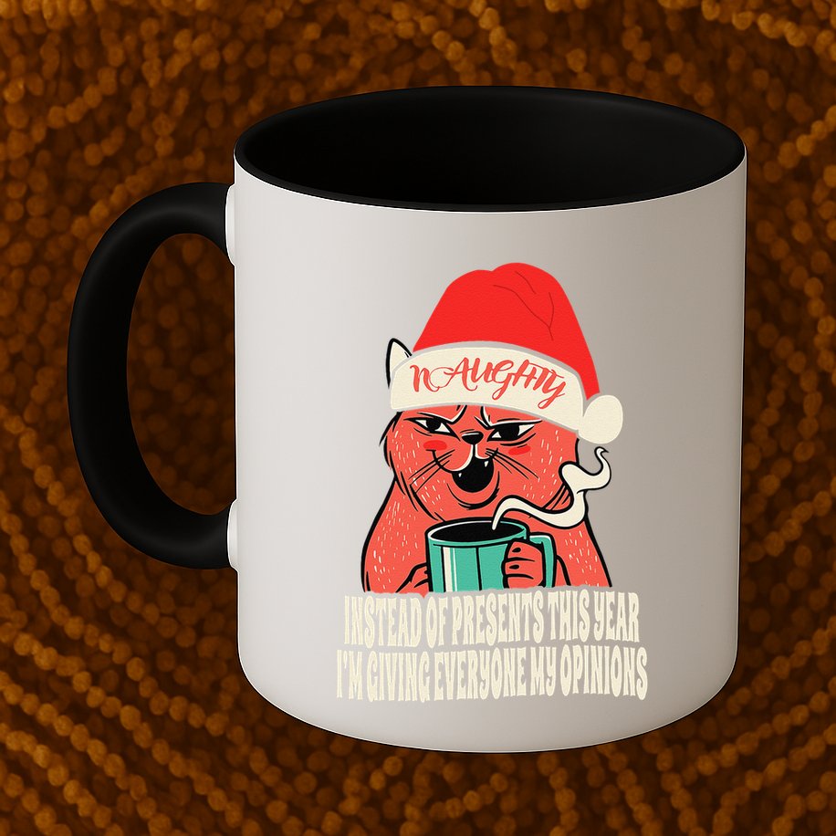 Instead Of Presents This Year Naughty Cat Xmas Mug