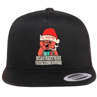 Instead Of Presents This Year Naughty Cat Xmas Flat Bill Trucker Hat