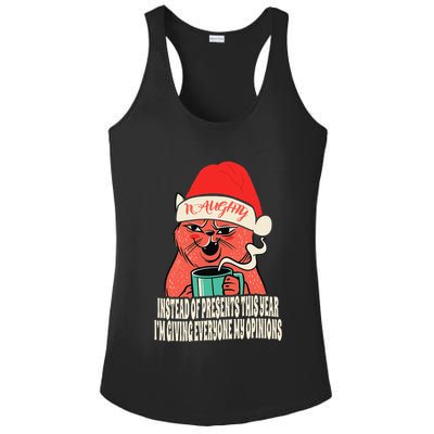 Instead Of Presents This Year Naughty Cat Xmas Ladies PosiCharge Competitor Racerback Tank