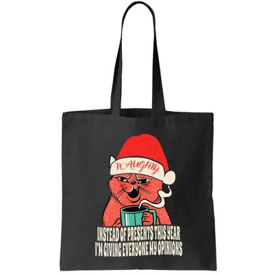 Instead Of Presents This Year Naughty Cat Xmas Bag