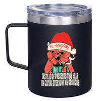 Instead Of Presents This Year Naughty Cat Xmas 12oz Stainless Steel Coffee Mug