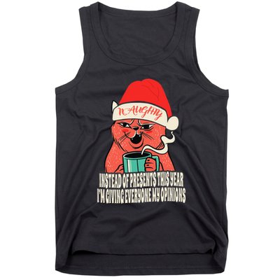 Instead Of Presents This Year Naughty Cat Xmas Tank Top