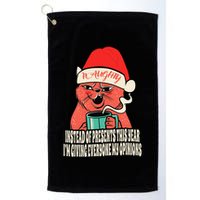 Instead Of Presents This Year Naughty Cat Xmas Golf Towel