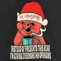 Instead Of Presents This Year Naughty Cat Xmas Golf Towel