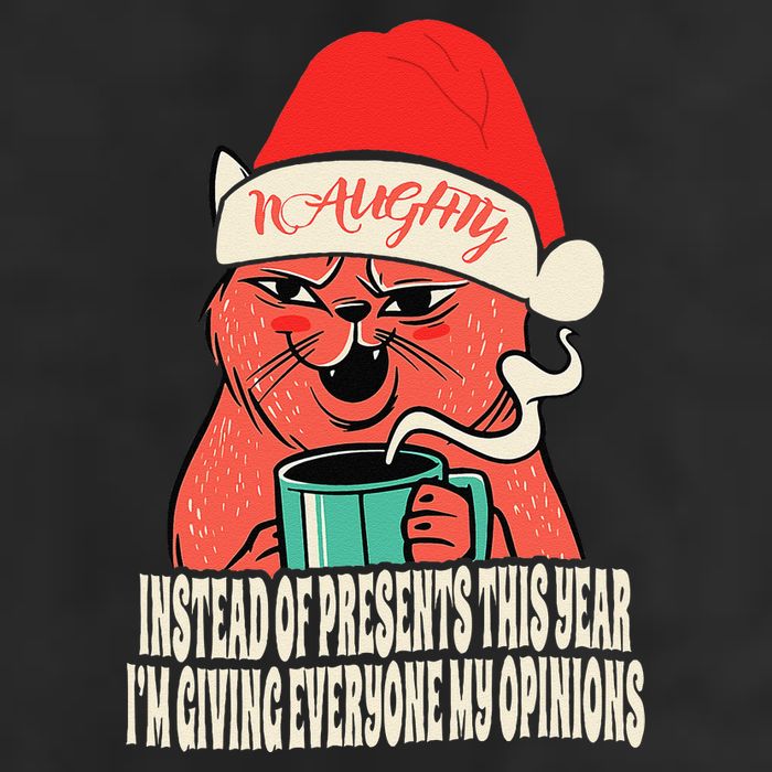 Instead Of Presents This Year Naughty Cat Xmas Golf Towel