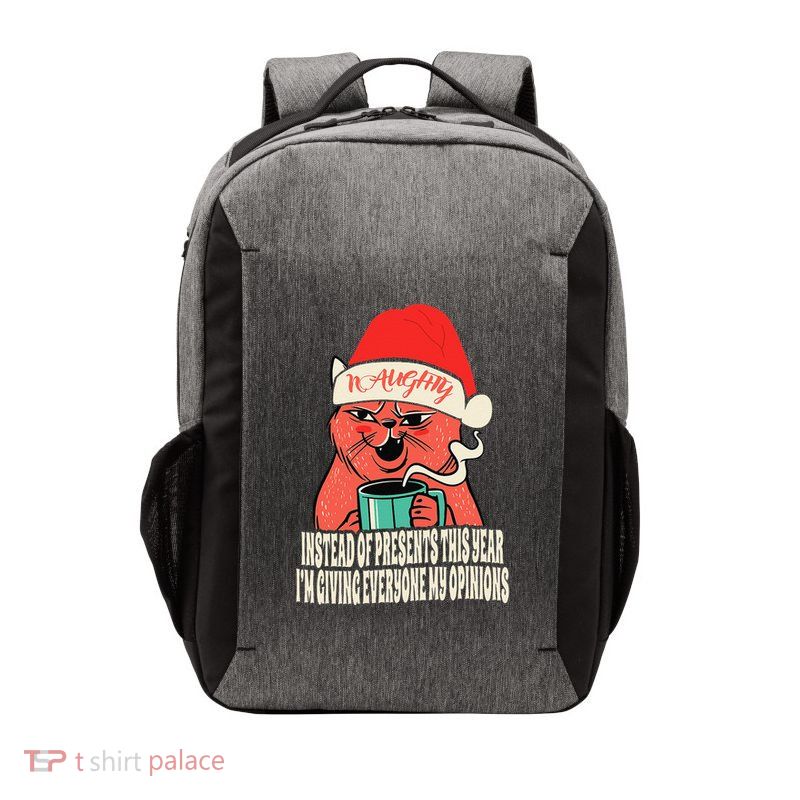 Instead Of Presents This Year Naughty Cat Xmas Vector Backpack