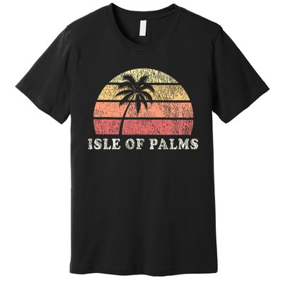 Isle Of Palms Sc Vintage 70s Retro Throwback Design Premium T-Shirt