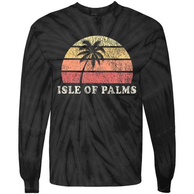 Isle Of Palms Sc Vintage 70s Retro Throwback Design Tie-Dye Long Sleeve Shirt