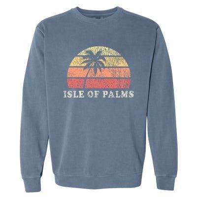 Isle Of Palms Sc Vintage 70s Retro Throwback Design Garment-Dyed Sweatshirt