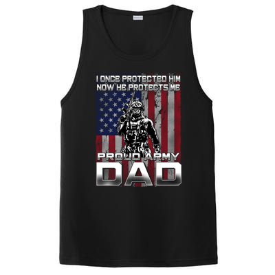 I Once Protected Him Now He Protects Me Proud Army Dad Gift PosiCharge Competitor Tank