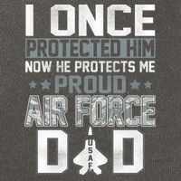 I ONCE PROTECTED Him NOW HE PROTECTS ME PROUD AIR FORCE DAD Cotton Canvas Backpack