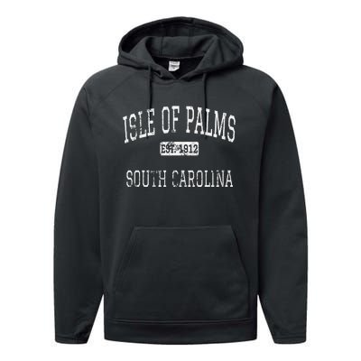 Isle Of Palms South Carolina SC Vintage Performance Fleece Hoodie