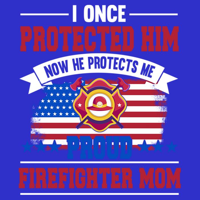 I Once Protected Him Now He Protects Me Firefighter Mom Gift 16 in Basic Backpack