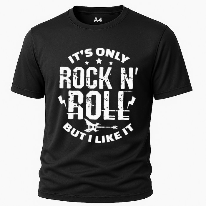 ItS Only Rock & Roll But I Like It Guitar Band Musician Cooling Performance Crew T-Shirt