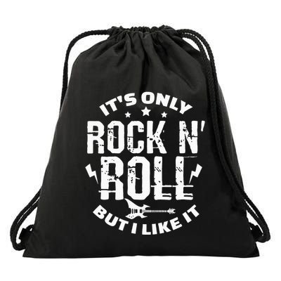 ItS Only Rock & Roll But I Like It Guitar Band Musician Drawstring Bag